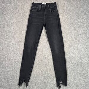 AGOLDE‎ Black Wash Shout Denim Sophie Skinny Ankle Jeans Women's Size 24